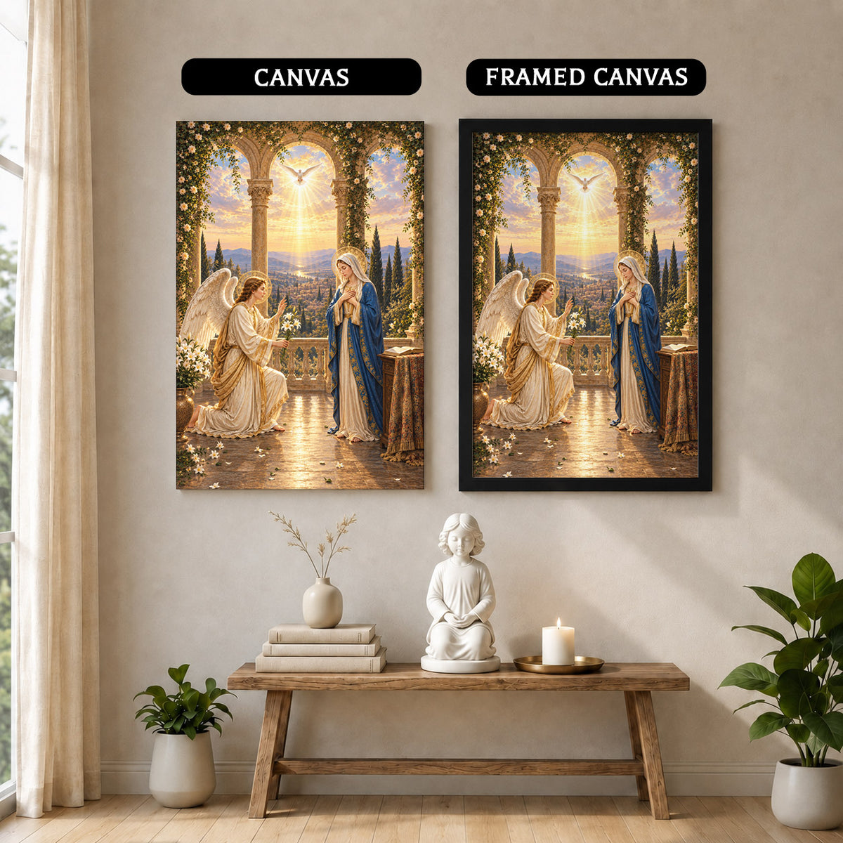 Annunciation of Mary Christian Wall Art Poster/Canvas