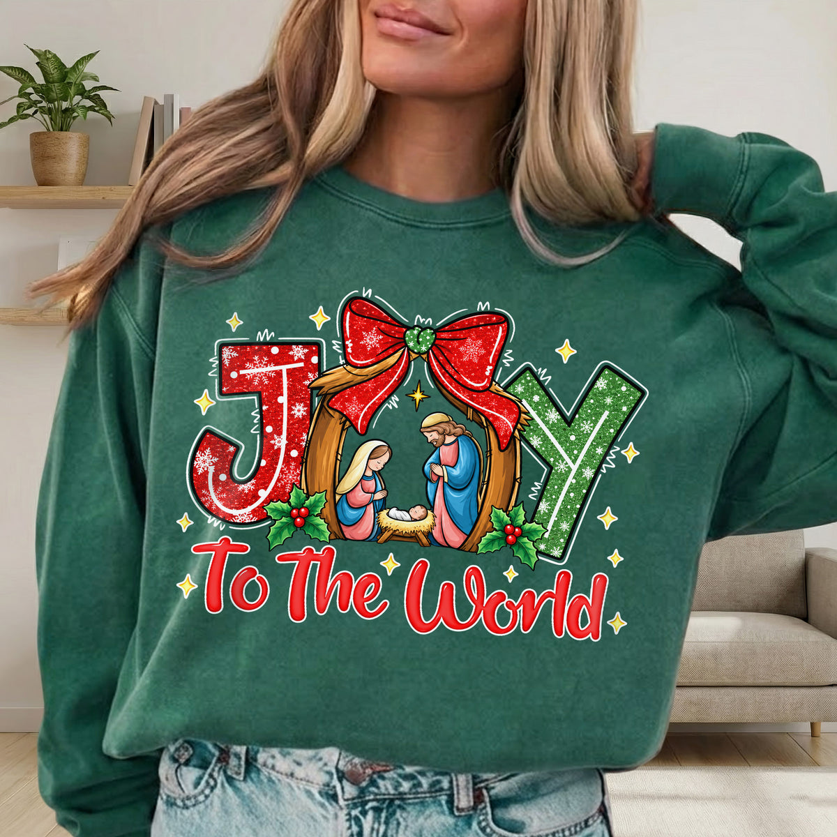 Joy To The World Christian Christmas – Unisex Tshirt / Hoodie / Sweatshirt