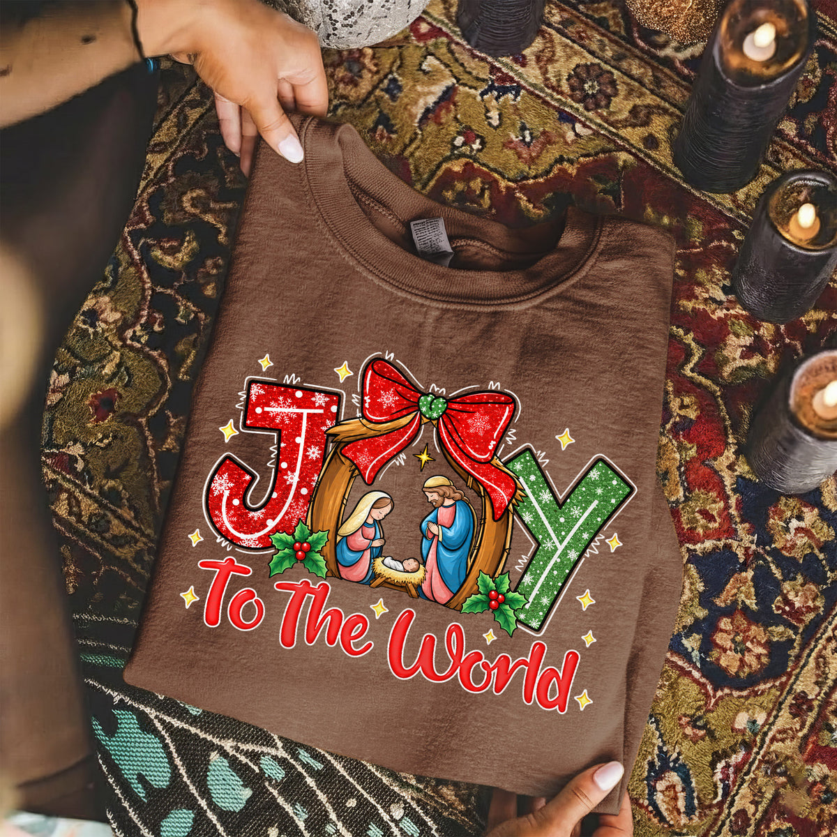 Joy To The World Christian Christmas – Unisex Tshirt / Hoodie / Sweatshirt
