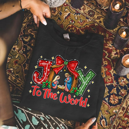 Joy To The World Christian Christmas – Unisex Tshirt / Hoodie / Sweatshirt