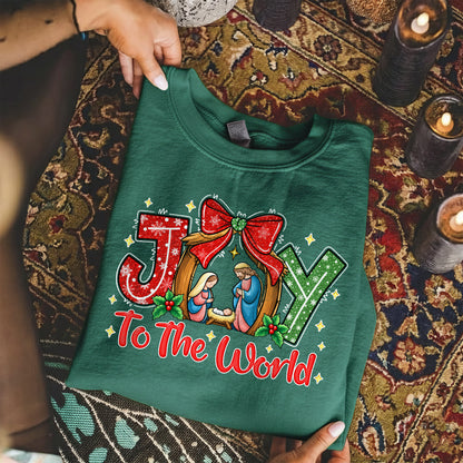 Joy To The World Christian Christmas – Unisex Tshirt / Hoodie / Sweatshirt