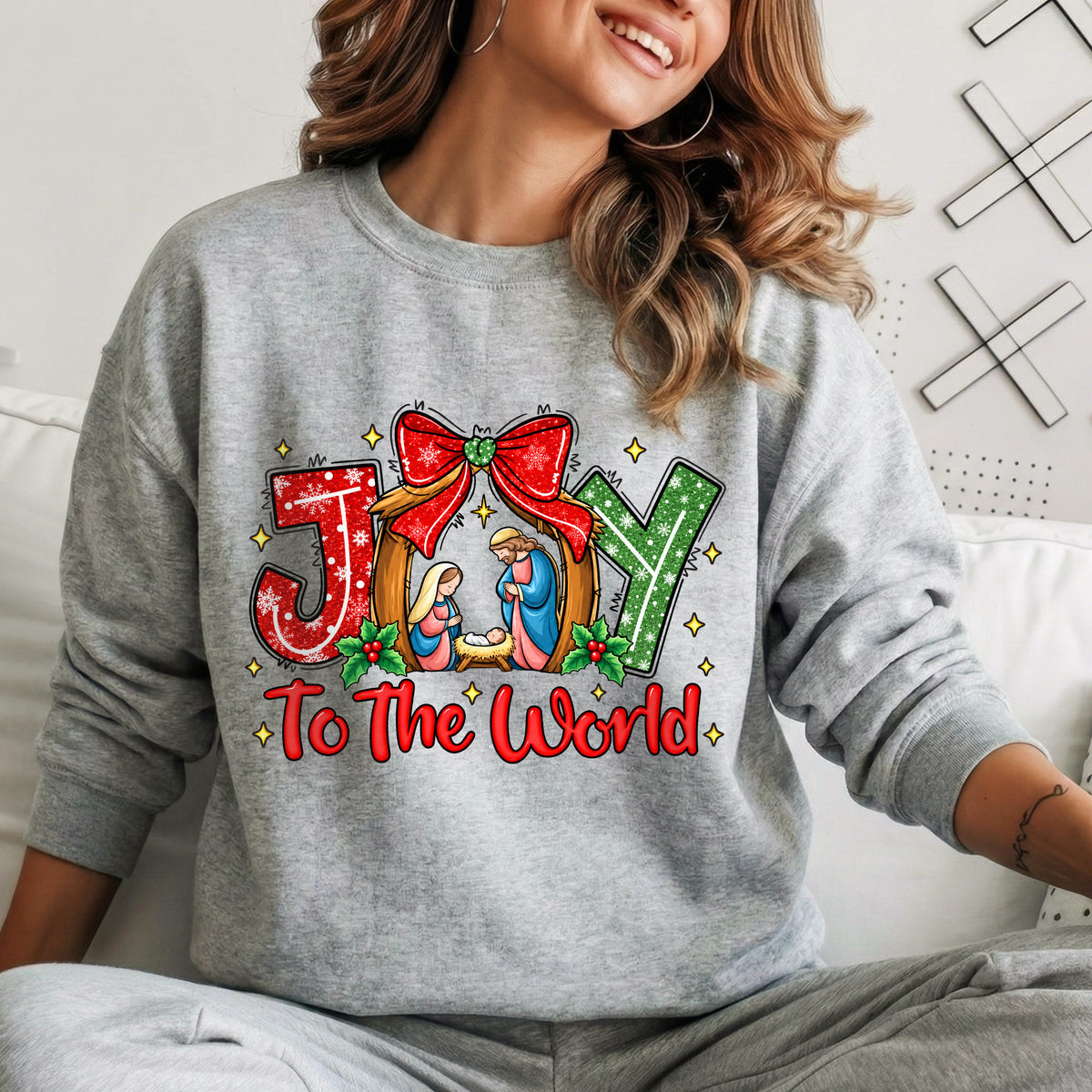 Joy To The World Christian Christmas – Unisex Tshirt / Hoodie / Sweatshirt