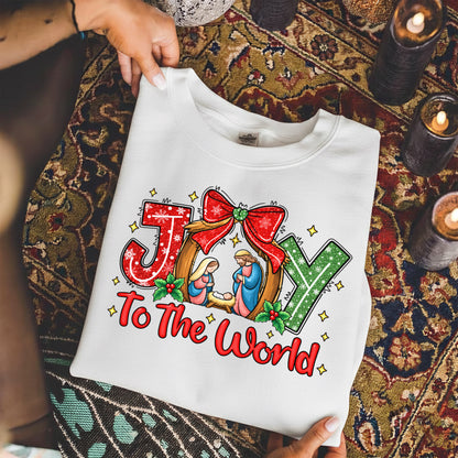 Joy To The World Christian Christmas – Unisex Tshirt / Hoodie / Sweatshirt