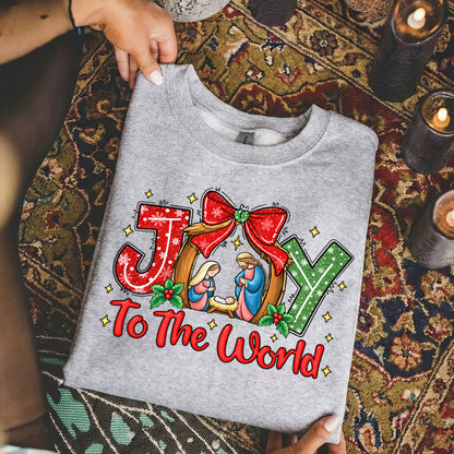 Joy To The World Christian Christmas – Unisex Tshirt / Hoodie / Sweatshirt