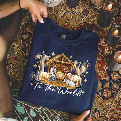Joy To The World Nativity Christian – Unisex Tshirt / Hoodie / Sweatshirt