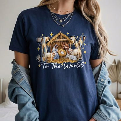 Joy To The World Nativity Christian – Unisex Tshirt / Hoodie / Sweatshirt