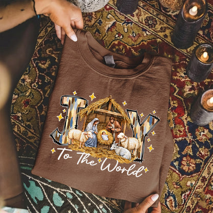 Joy To The World Nativity Christian – Unisex Tshirt / Hoodie / Sweatshirt