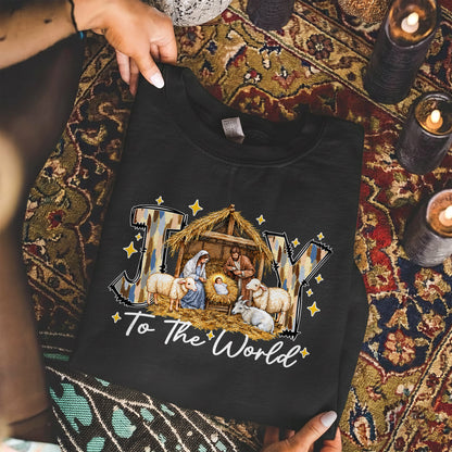 Joy To The World Nativity Christian – Unisex Tshirt / Hoodie / Sweatshirt