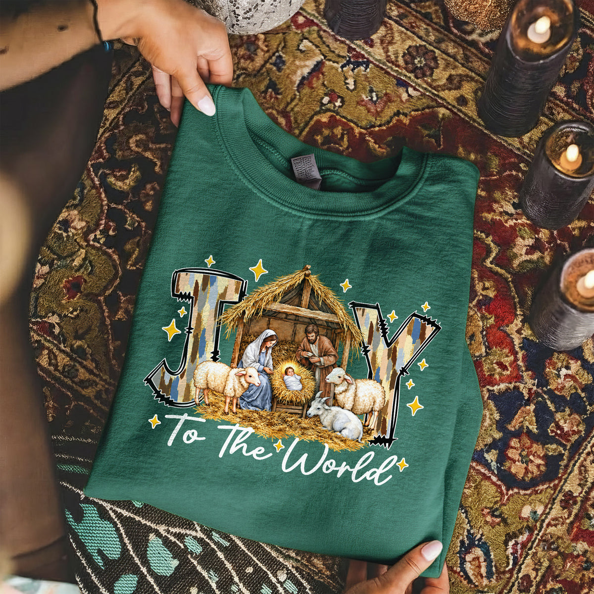 Joy To The World Nativity Christian – Unisex Tshirt / Hoodie / Sweatshirt
