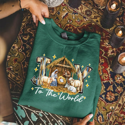 Joy To The World Nativity Christian – Unisex Tshirt / Hoodie / Sweatshirt