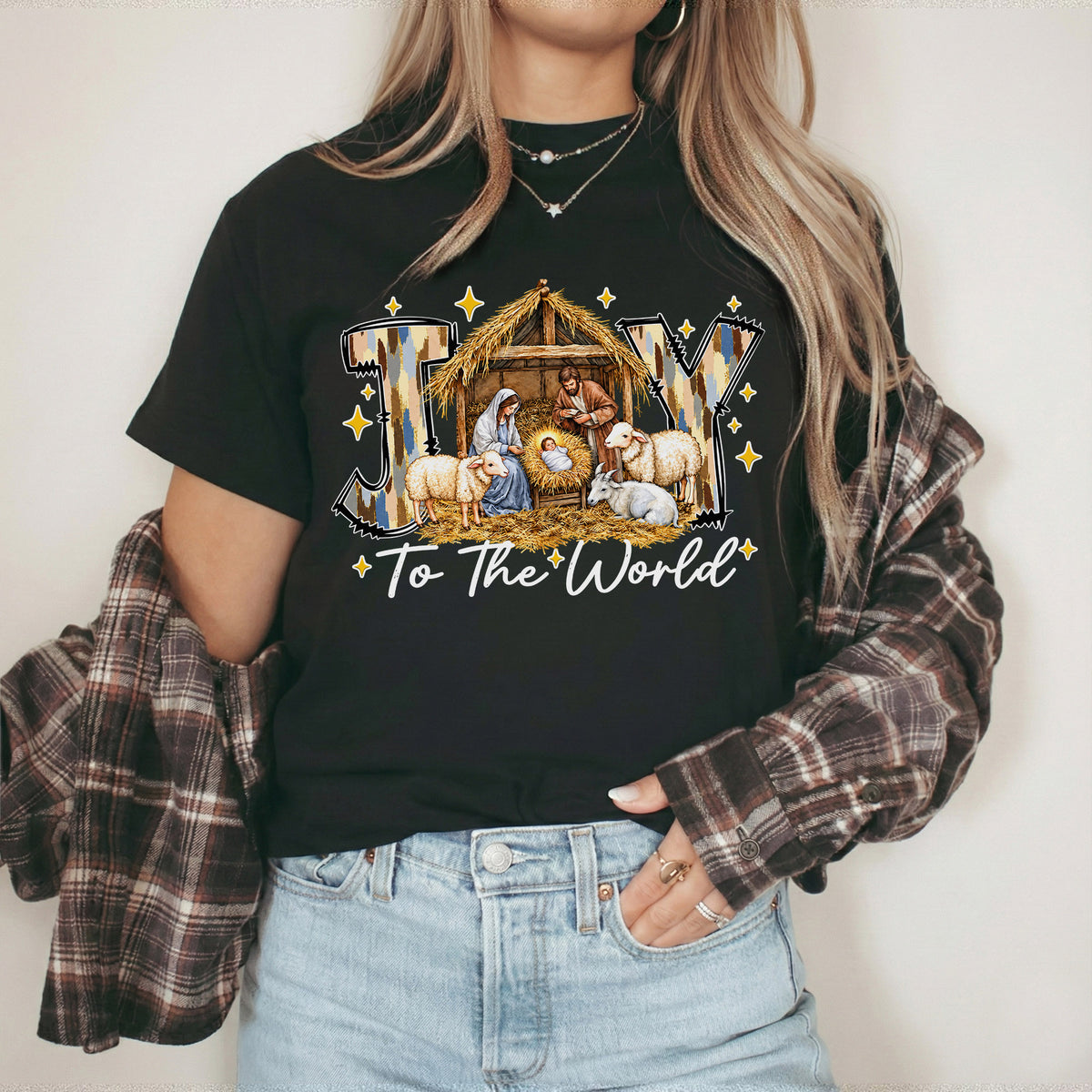 Joy To The World Nativity Christian – Unisex Tshirt / Hoodie / Sweatshirt