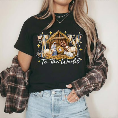 Joy To The World Nativity Christian – Unisex Tshirt / Hoodie / Sweatshirt