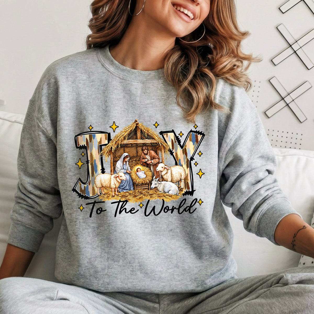 Joy To The World Nativity Christian – Unisex Tshirt / Hoodie / Sweatshirt