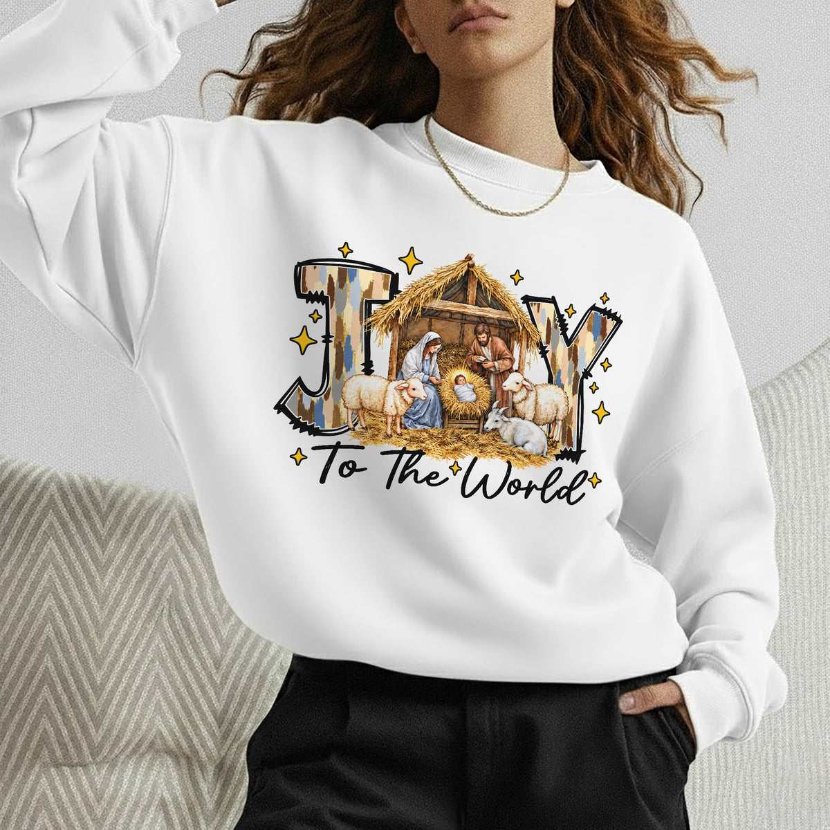 Joy To The World Nativity Christian – Unisex Tshirt / Hoodie / Sweatshirt