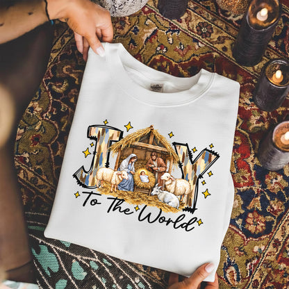 Joy To The World Nativity Christian – Unisex Tshirt / Hoodie / Sweatshirt