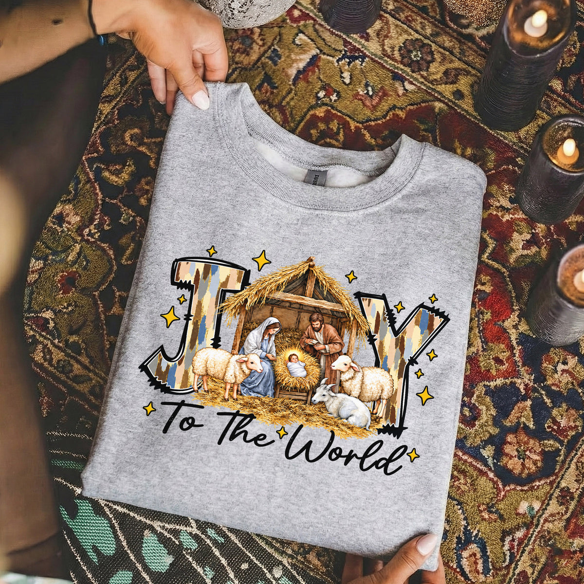 Joy To The World Nativity Christian – Unisex Tshirt / Hoodie / Sweatshirt