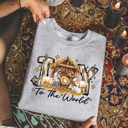 Joy To The World Nativity Christian – Unisex Tshirt / Hoodie / Sweatshirt