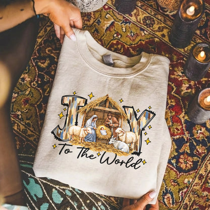Joy To The World Nativity Christian – Unisex Tshirt / Hoodie / Sweatshirt