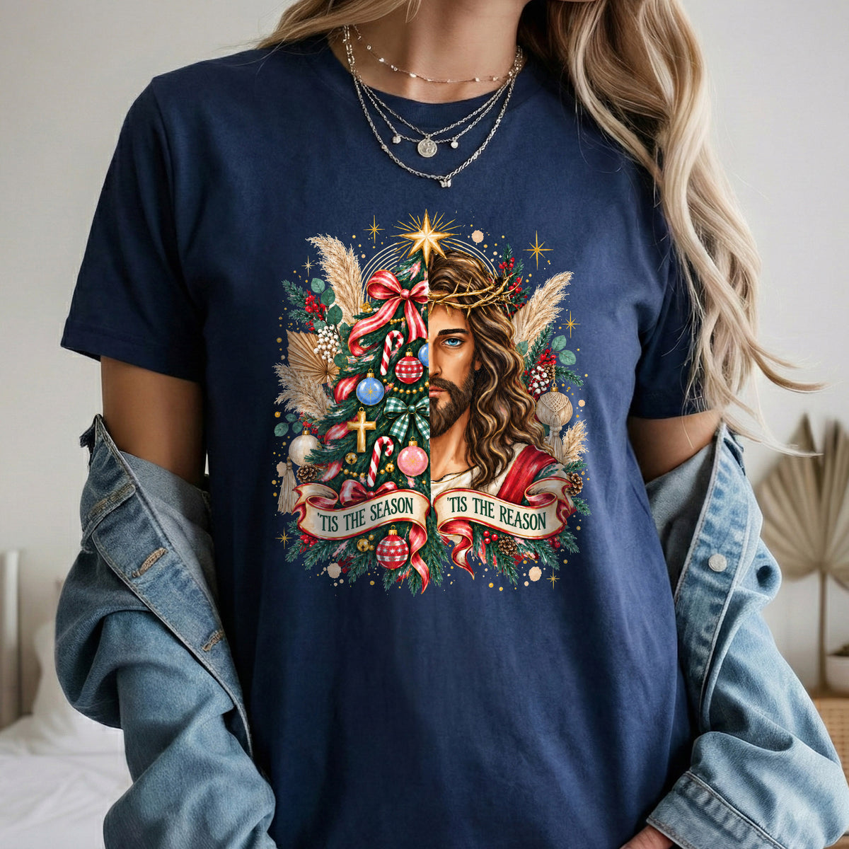 Jesus Is The Reason For The Season – Vintage Nativity Scene Christmas – Unisex T-Shirt / Hoodie / Sweatshirt