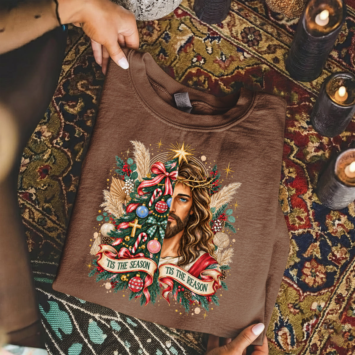 Jesus Is The Reason For The Season – Vintage Nativity Scene Christmas – Unisex T-Shirt / Hoodie / Sweatshirt