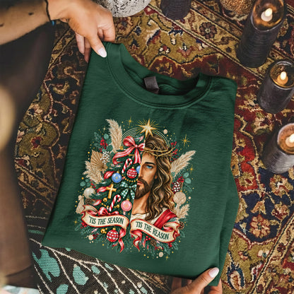 Jesus Is The Reason For The Season – Vintage Nativity Scene Christmas – Unisex T-Shirt / Hoodie / Sweatshirt