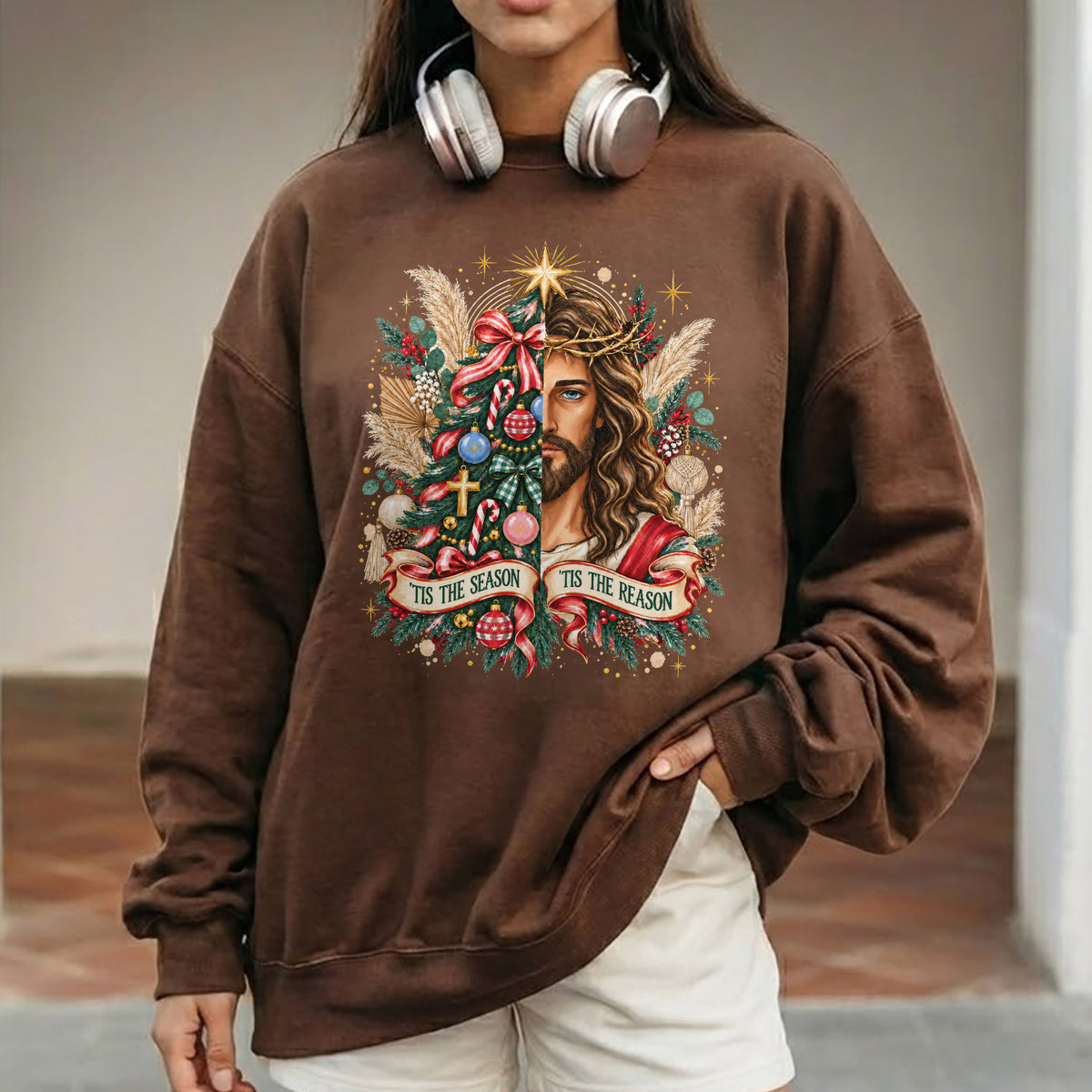 Jesus Is The Reason For The Season – Vintage Nativity Scene Christmas – Unisex T-Shirt / Hoodie / Sweatshirt