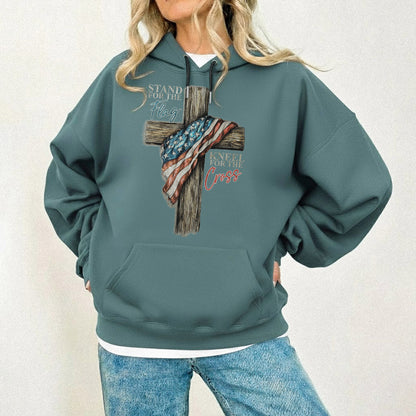Stand for the Flag, Kneel for the Cross 2 - Hold Fast Faith - Unisex Tshirt / Hoodie / Sweatshirt