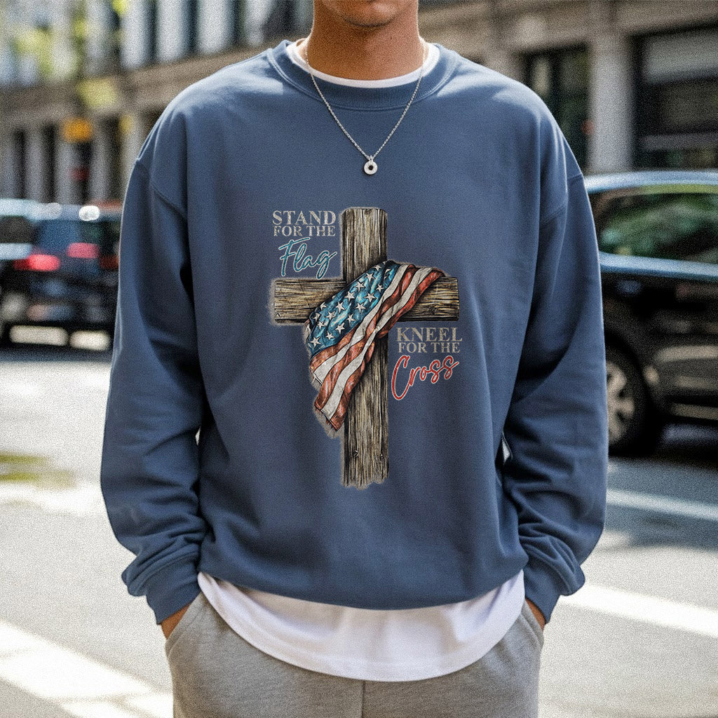 Stand for the Flag, Kneel for the Cross 2 - Hold Fast Faith - Unisex Tshirt / Hoodie / Sweatshirt