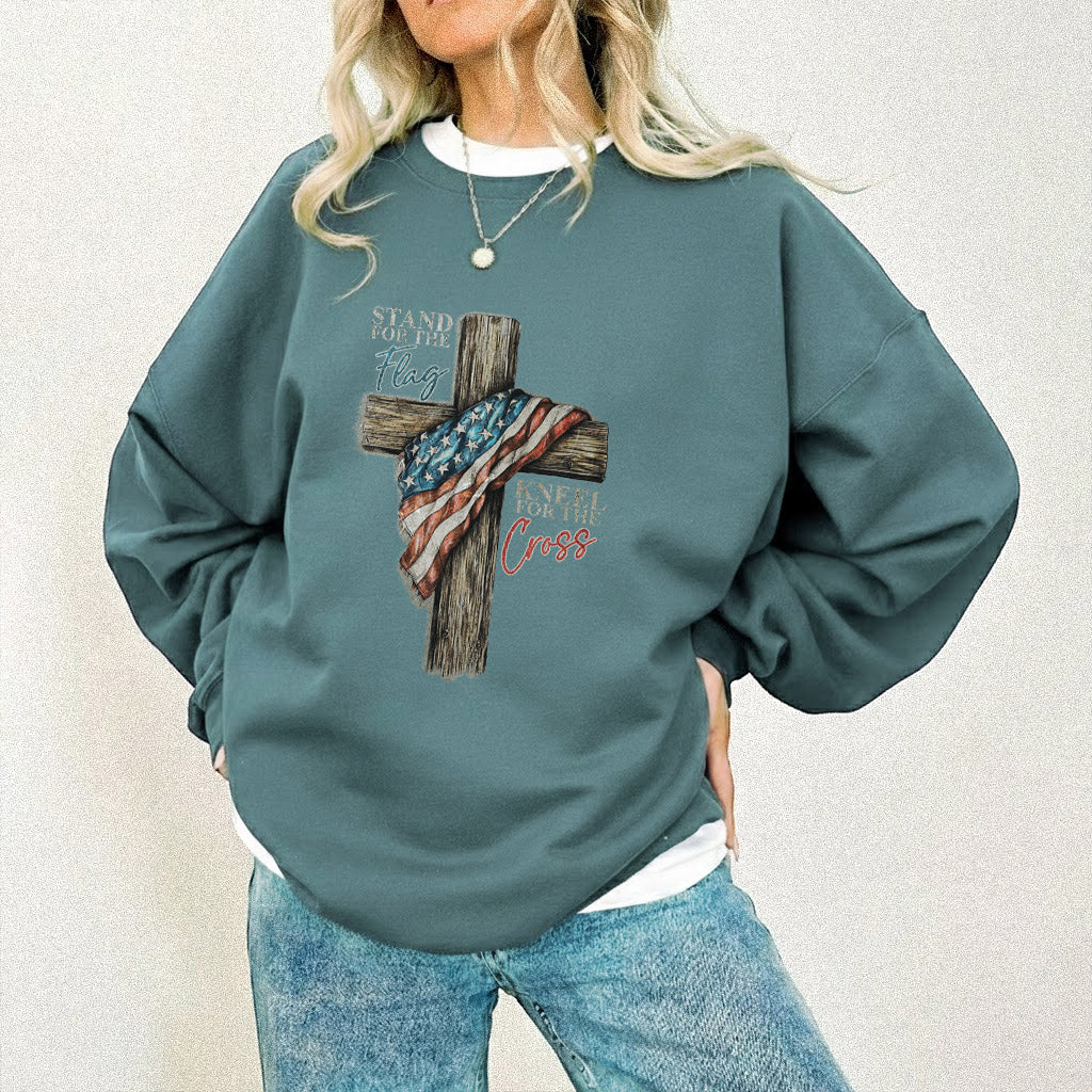 Stand for the Flag, Kneel for the Cross 2 - Hold Fast Faith - Unisex Tshirt / Hoodie / Sweatshirt