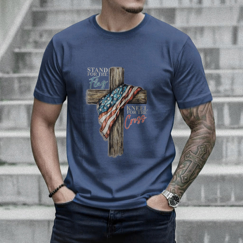 Stand for the Flag, Kneel for the Cross 2 - Hold Fast Faith - Unisex Tshirt / Hoodie / Sweatshirt