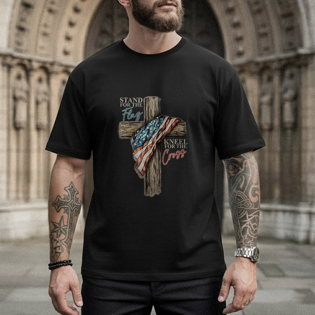 Stand for the Flag, Kneel for the Cross 2 - Hold Fast Faith - Unisex Tshirt / Hoodie / Sweatshirt