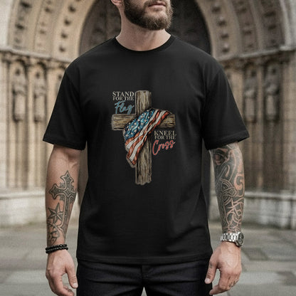 Stand for the Flag, Kneel for the Cross 2 - Hold Fast Faith - Unisex Tshirt / Hoodie / Sweatshirt
