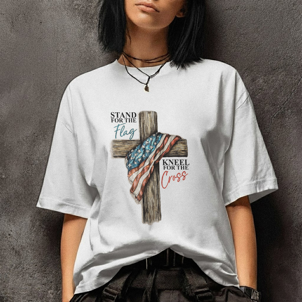 Stand for the Flag, Kneel for the Cross 2 - Hold Fast Faith - Unisex Tshirt / Hoodie / Sweatshirt