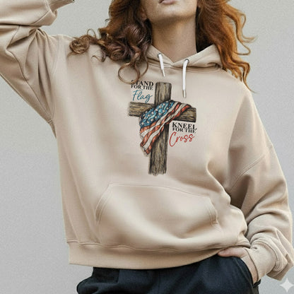 Stand for the Flag, Kneel for the Cross 2 - Hold Fast Faith - Unisex Tshirt / Hoodie / Sweatshirt