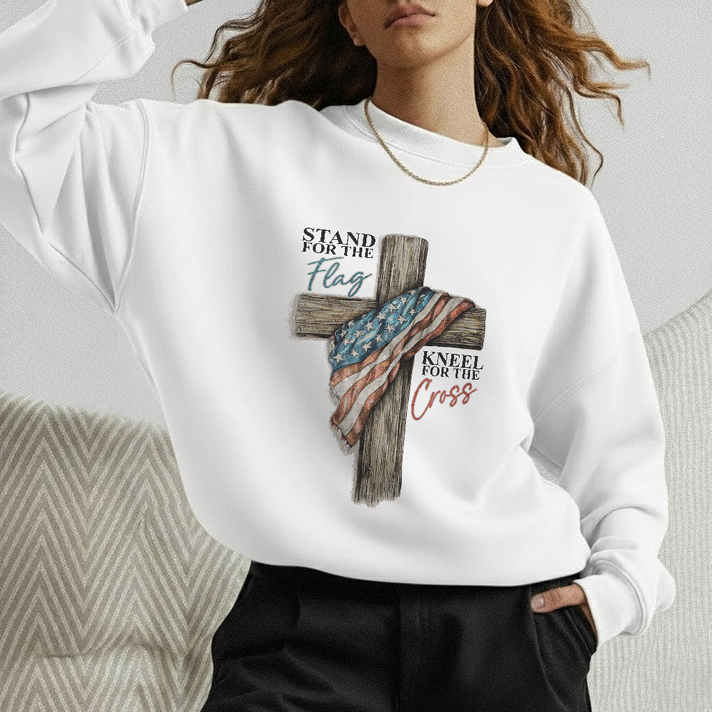 Stand for the Flag, Kneel for the Cross 2 - Hold Fast Faith - Unisex Tshirt / Hoodie / Sweatshirt