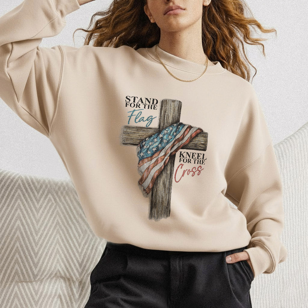Stand for the Flag, Kneel for the Cross 2 - Hold Fast Faith - Unisex Tshirt / Hoodie / Sweatshirt