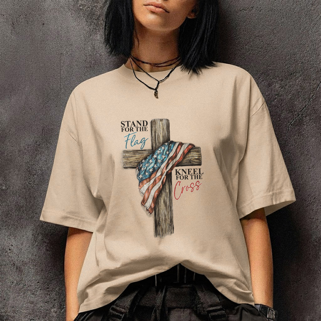 Stand for the Flag, Kneel for the Cross 2 - Hold Fast Faith - Unisex Tshirt / Hoodie / Sweatshirt