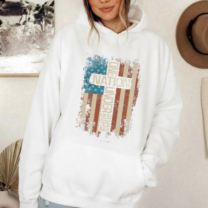 One Natine Under God Flag - Hold Fast Faith - Unisex Tshirt / Hoodie / Sweatshirt