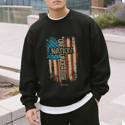 One Natine Under God Flag - Hold Fast Faith - Unisex Tshirt / Hoodie / Sweatshirt
