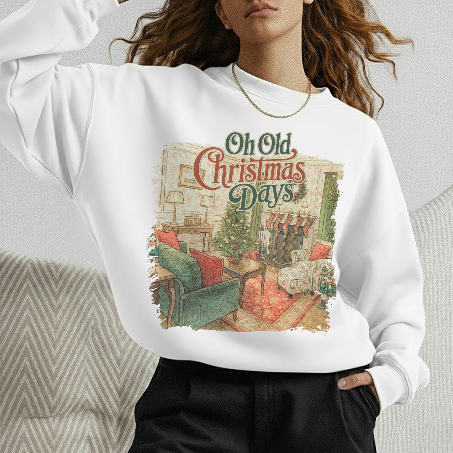 Old Chrismas Living Room - Old Christmas Days - Unisex Tshirt / Hoodie / Sweatshirt