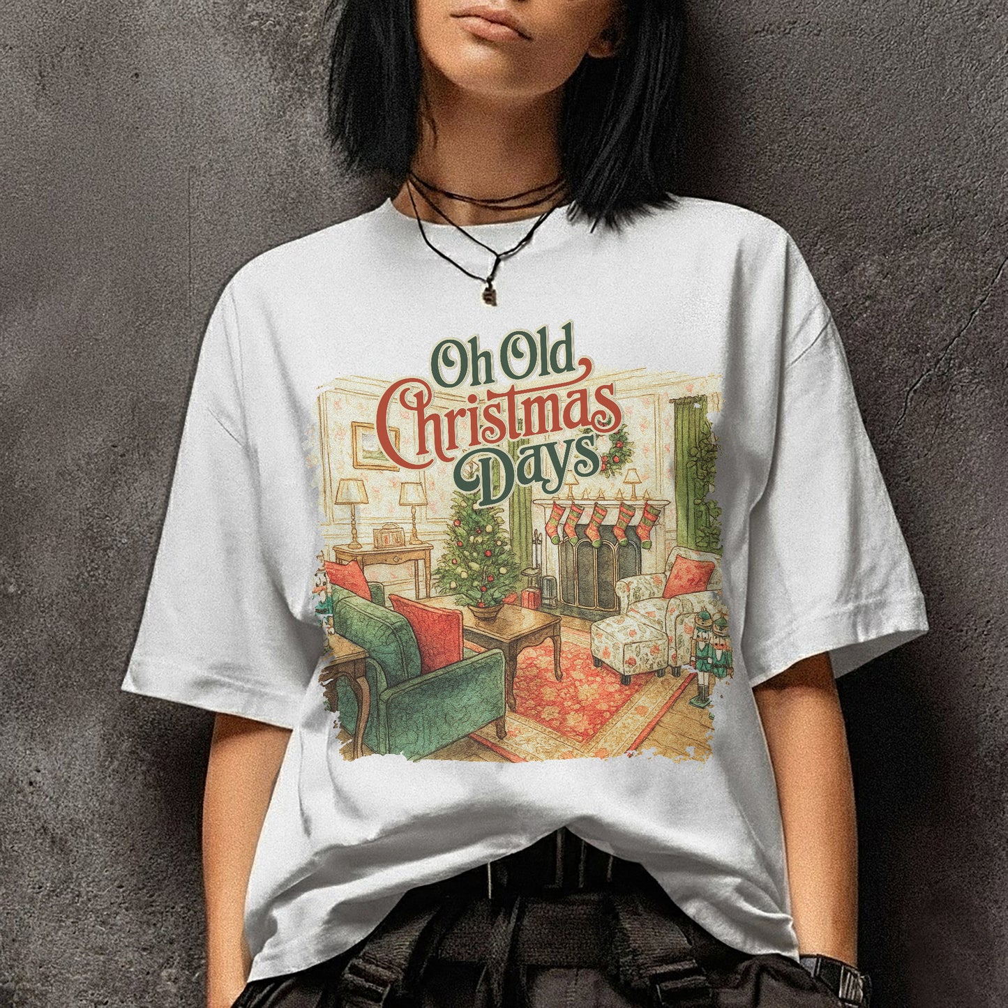 Old Chrismas Living Room - Old Christmas Days - Unisex Tshirt / Hoodie / Sweatshirt