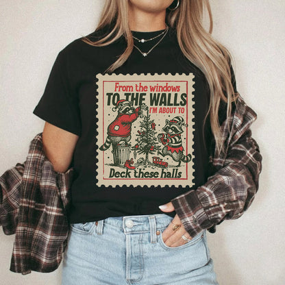 Deck These Halls Cozy Fox Edition - Old Christmas Days - Unisex Tshirt / Hoodie / Sweatshirt