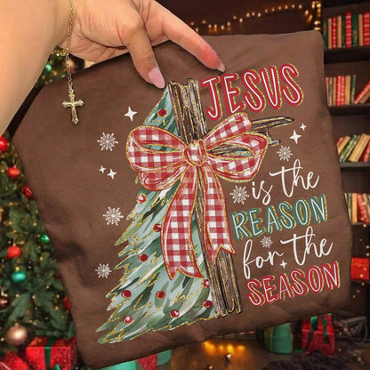 Jesus Is The Reason For The Season Christmas Tree & Cross Bow Design  - Merry Christmas - Unisex Tshirt / Hoodie / Sweatshirt