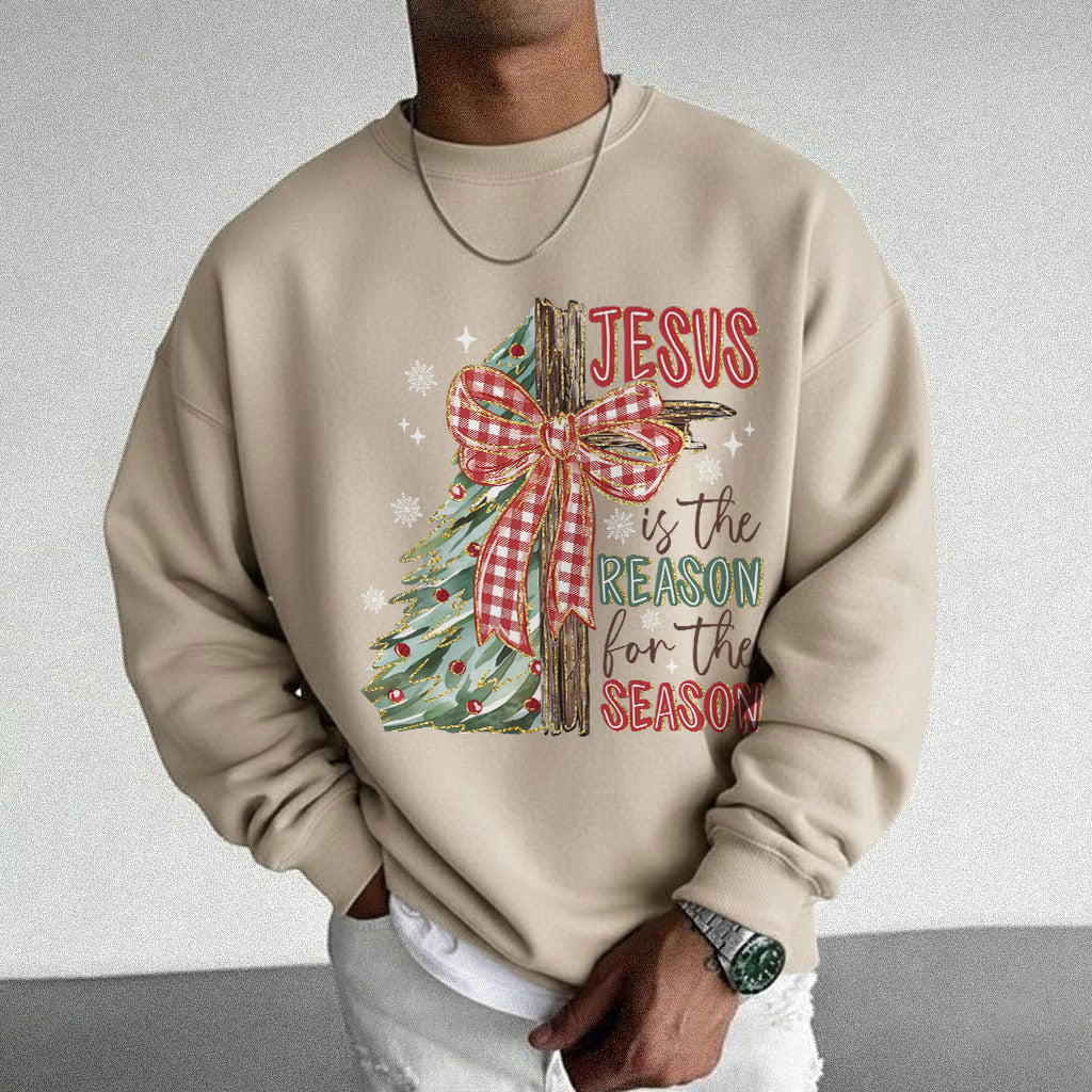 Jesus Is The Reason For The Season Christmas Tree & Cross Bow Design  - Merry Christmas - Unisex Tshirt / Hoodie / Sweatshirt