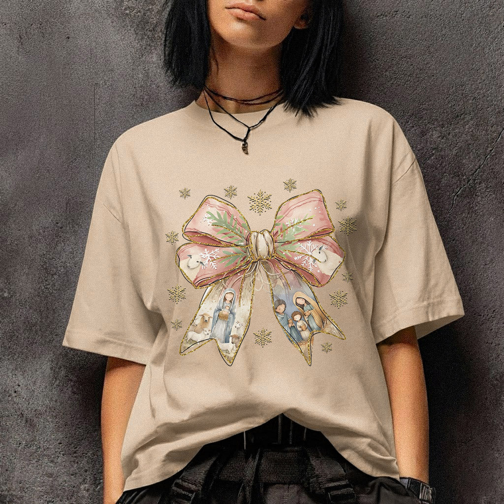 Jesus Christmas Coquette Bow - Merry Christmas - Unisex Tshirt / Hoodie / Sweatshirt