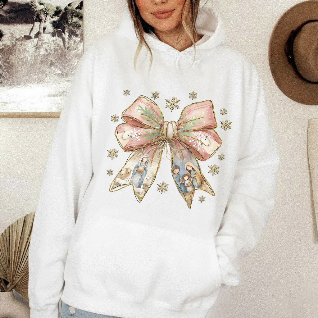 Jesus Christmas Coquette Bow - Merry Christmas - Unisex Tshirt / Hoodie / Sweatshirt
