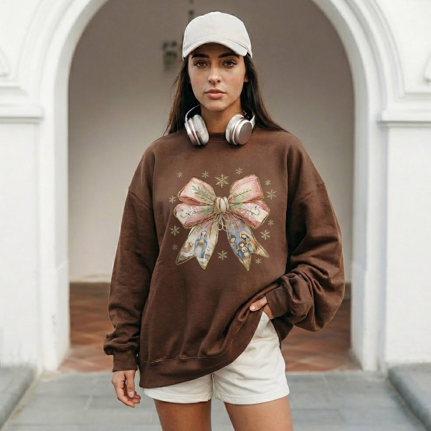 Jesus Christmas Coquette Bow - Merry Christmas - Unisex Tshirt / Hoodie / Sweatshirt