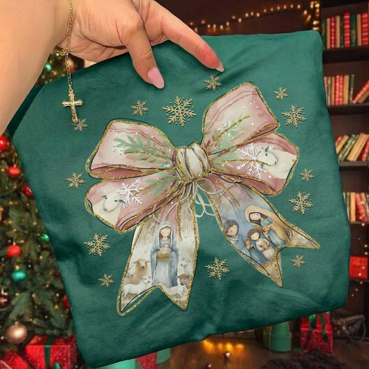 Jesus Christmas Coquette Bow - Merry Christmas - Unisex Tshirt / Hoodie / Sweatshirt