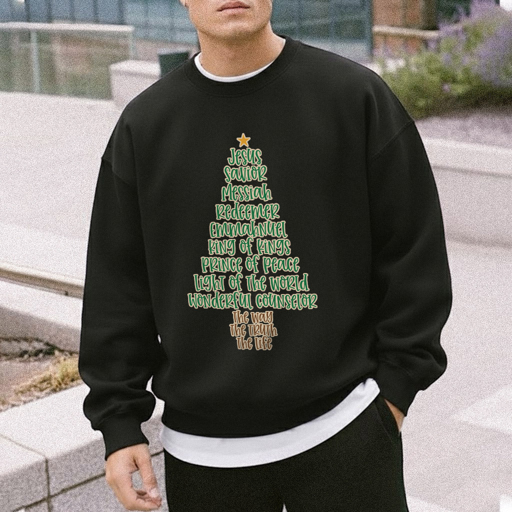 Jesus Names Christmas Tree- Merry Christmas - Unisex Tshirt / Hoodie / Sweatshirt