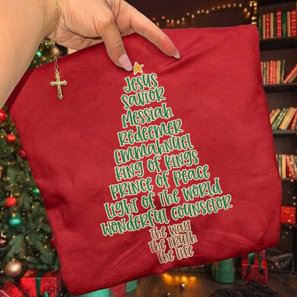 Jesus Names Christmas Tree- Merry Christmas - Unisex Tshirt / Hoodie / Sweatshirt